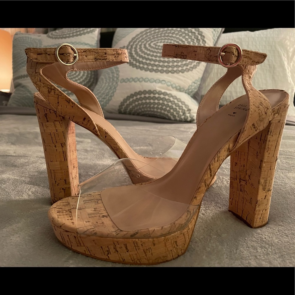Spring - cork heeled sandals